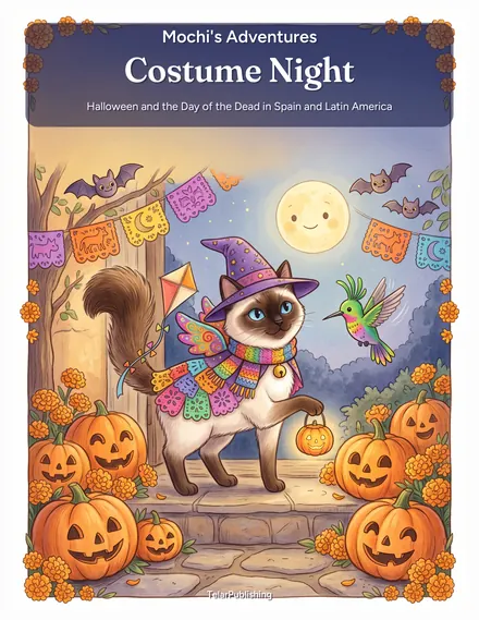 Portada de la edición en inglés, Mochi's Adventures: Costume Night